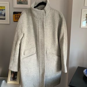 J.Crew Cocoon coat in Italian stadium-cloth wool